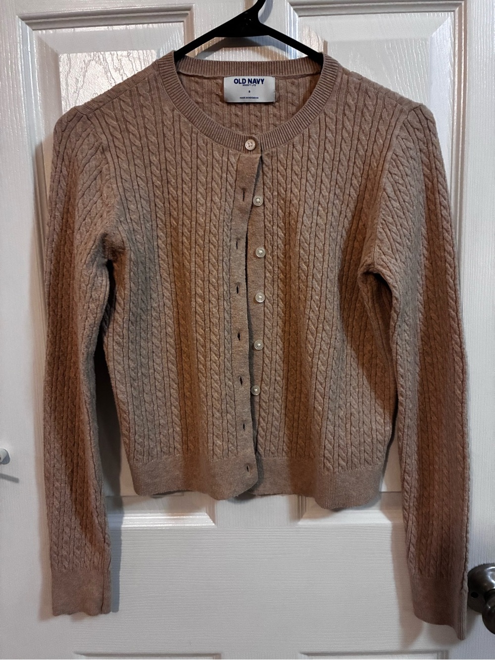 Old Navy Women's Cable-Knit Button-Front Cardigan - Light Brown